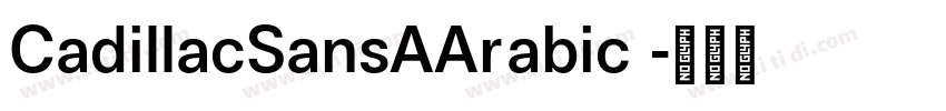CadillacSansAArabic 字体转换
